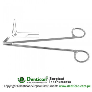 Diethrich-Potts Vascular Scissor Angled 90° - Standard Blade Stainless Steel, 18 cm - 7"